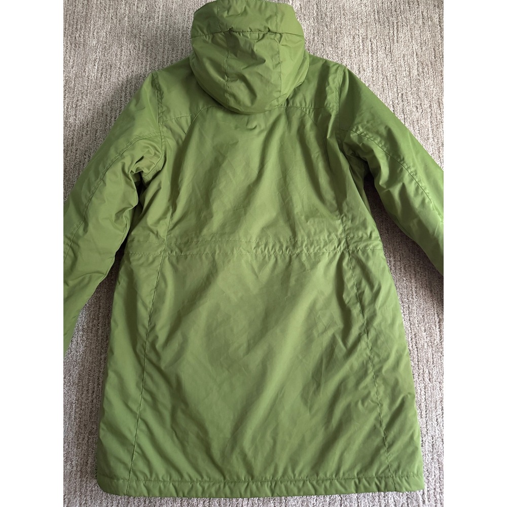 LL Bean Winter Warmer Coat Green Fleece Lined Hooded Parka M Reg 271139 - Picture 2 of 12